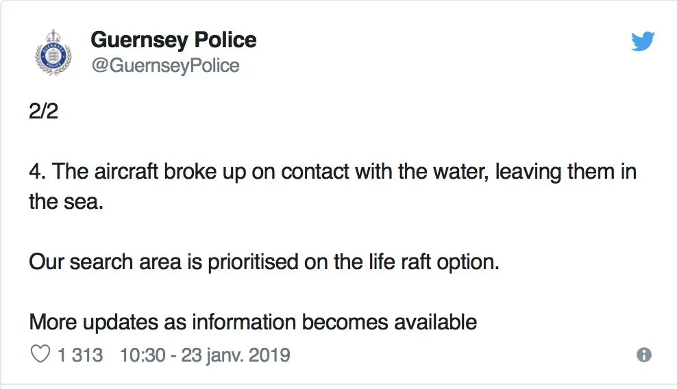 Emiliano Sala : les autorités étudient quatre hypothèses