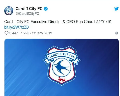 Disparition de Sala : Cardiff annule l&rsquo;entraînement du jour et réagit officiellement