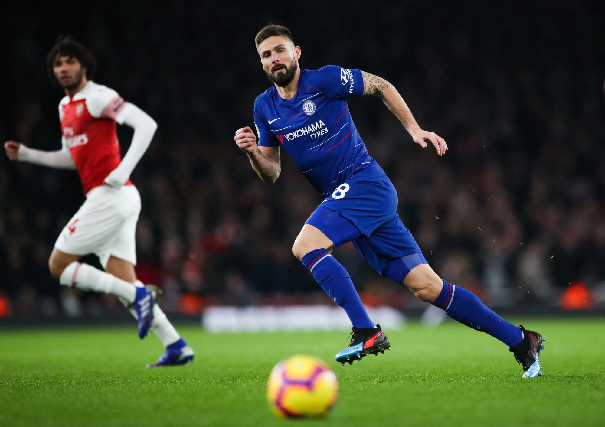 Olivier Giroud, le passé d&rsquo;Arsenal à cogner avec Chelsea