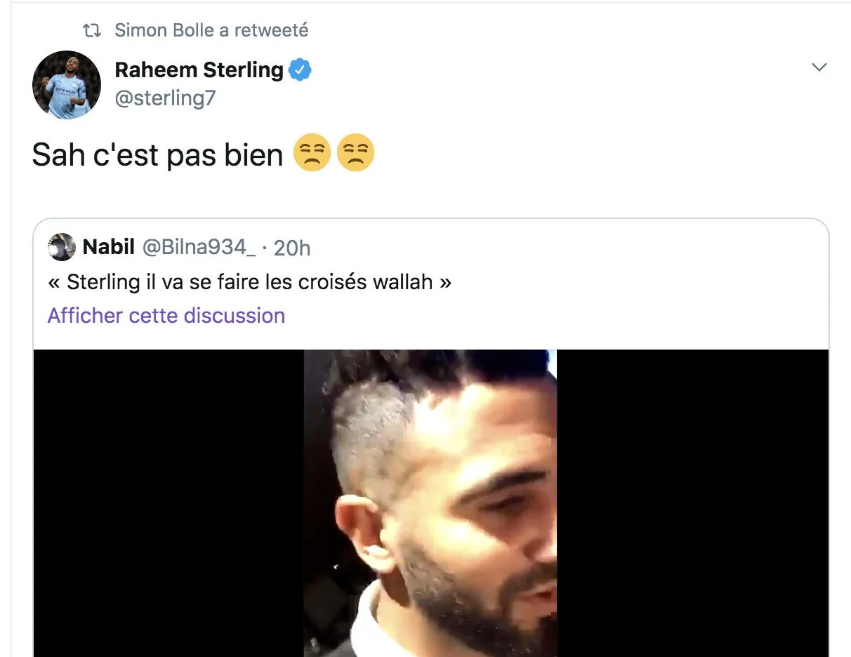 «<span style="font-size:50%">&nbsp;</span>Sah c&rsquo;est pas bien<span style="font-size:50%">&nbsp;</span>» : quand Sterling se paye un supporter algérien