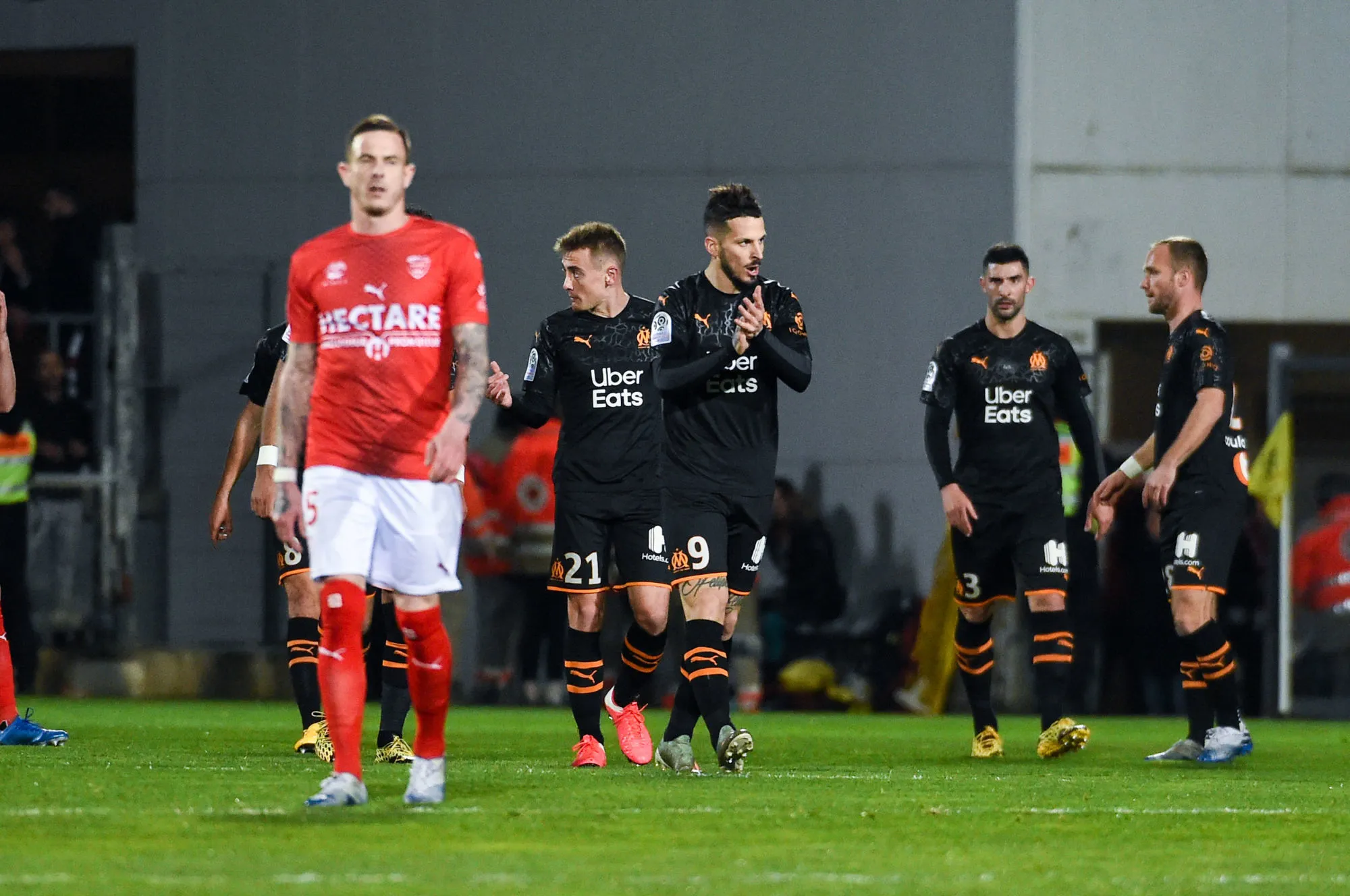 L&rsquo;Olympique de Marseille bat Nîmes grâce à un triplé de Darío Benedetto