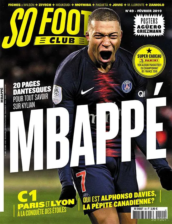 Lisez gratuitement le grand dossier de SO FOOT CLUB sur Kylian Mbappé