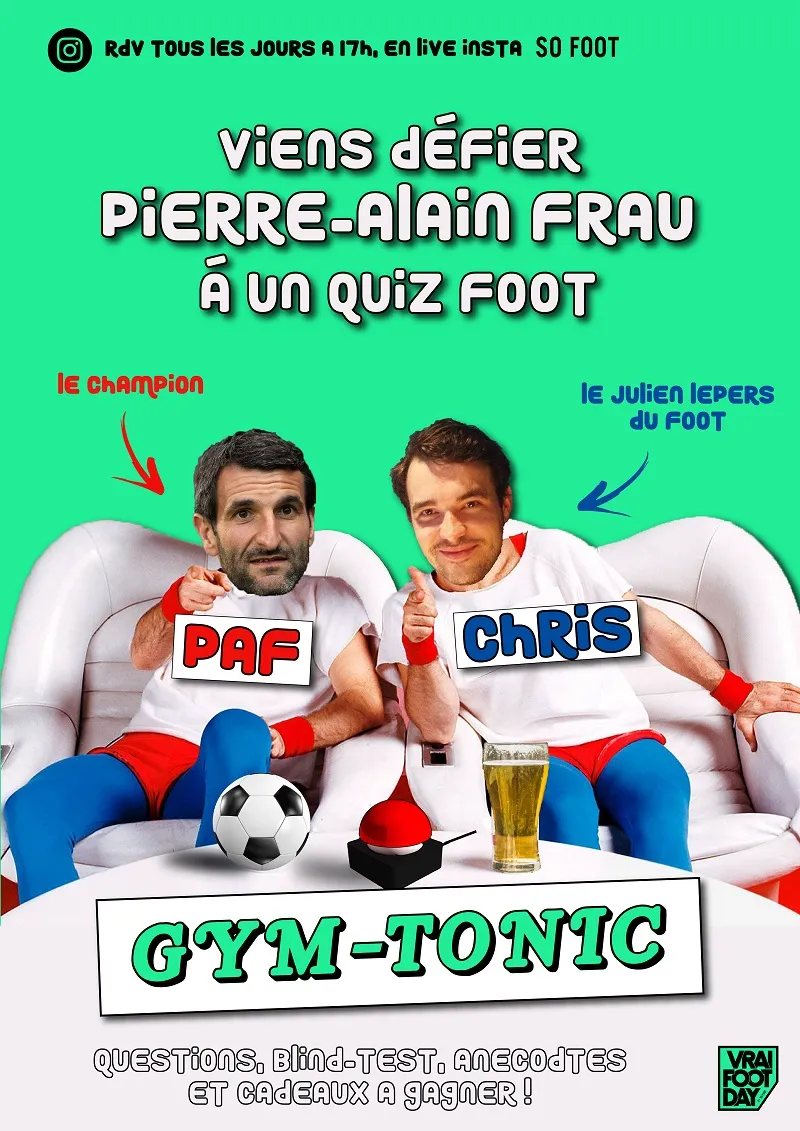 Live à 18h sur l&rsquo;Instagram de So Foot avec Pierre-Alain Frau