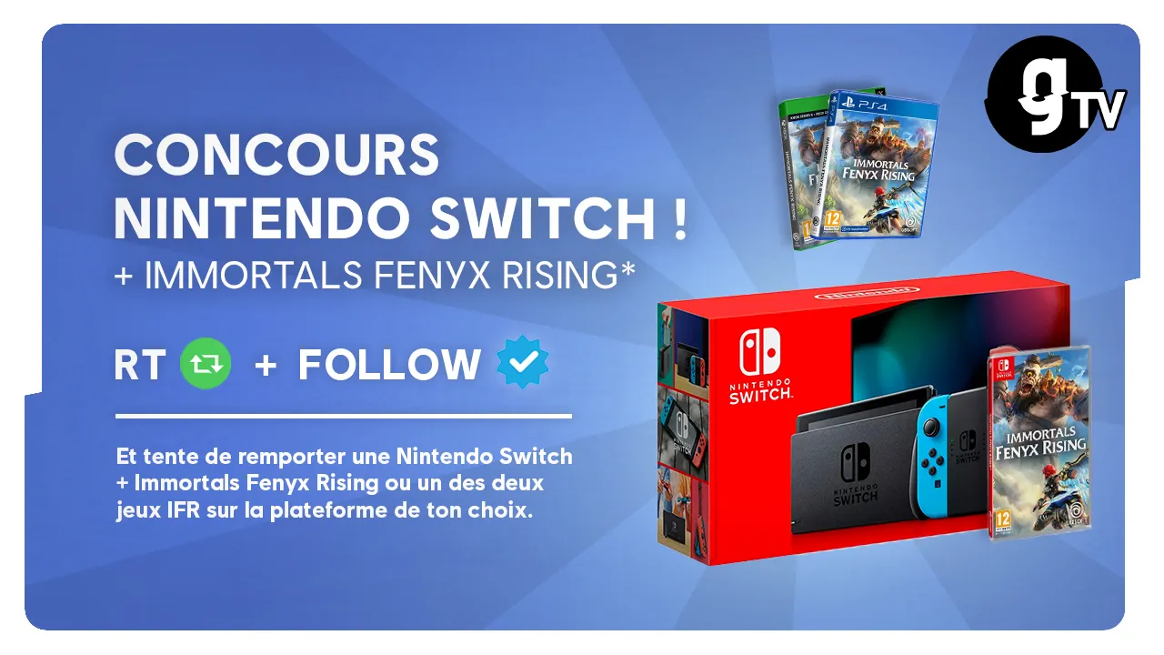 Concours: Gagnez une Nintendo Switch en jouant avec gTV (via Twitter)