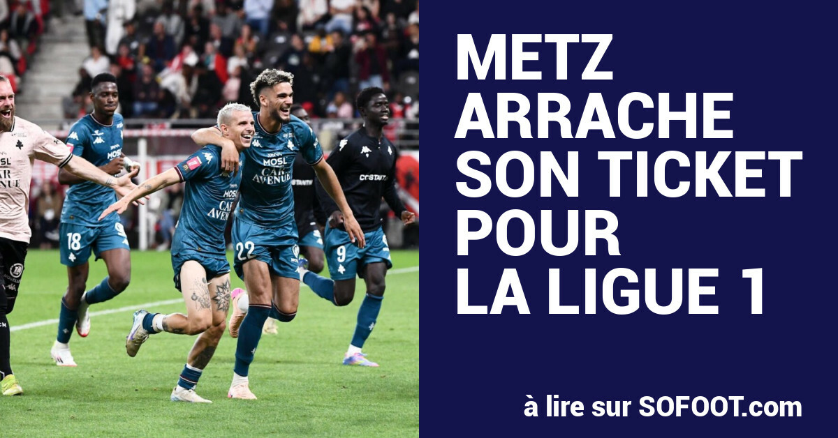 Fanion Match Barrage Ligue 1 2024/2025 – Stade Reims Vs FC Metz