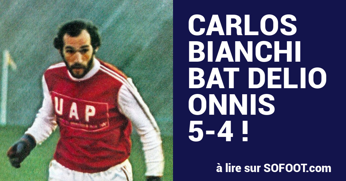 Carlos Bianchi, attaquant Argentin, joueur de Reims et PSG années 70