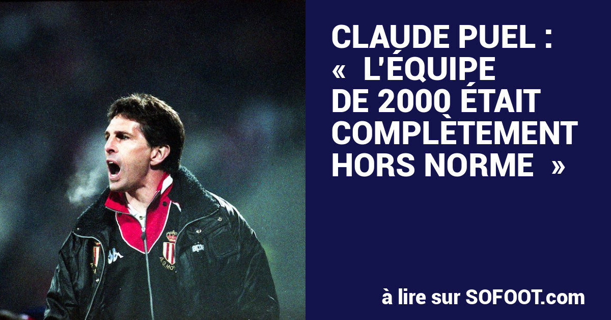 Claude Puel AS Monaco – Carte Postale Foot Vintage 88-89